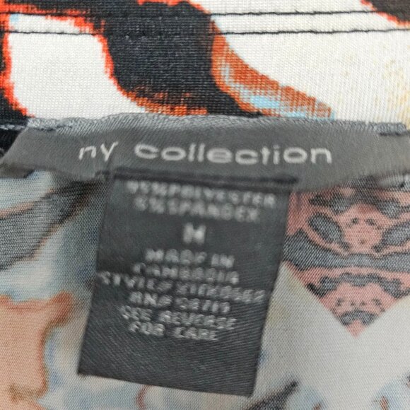 Orange Black Asymmetrical Midi Skirt Boho Western Hippie Festival M - Picture 6 of 8